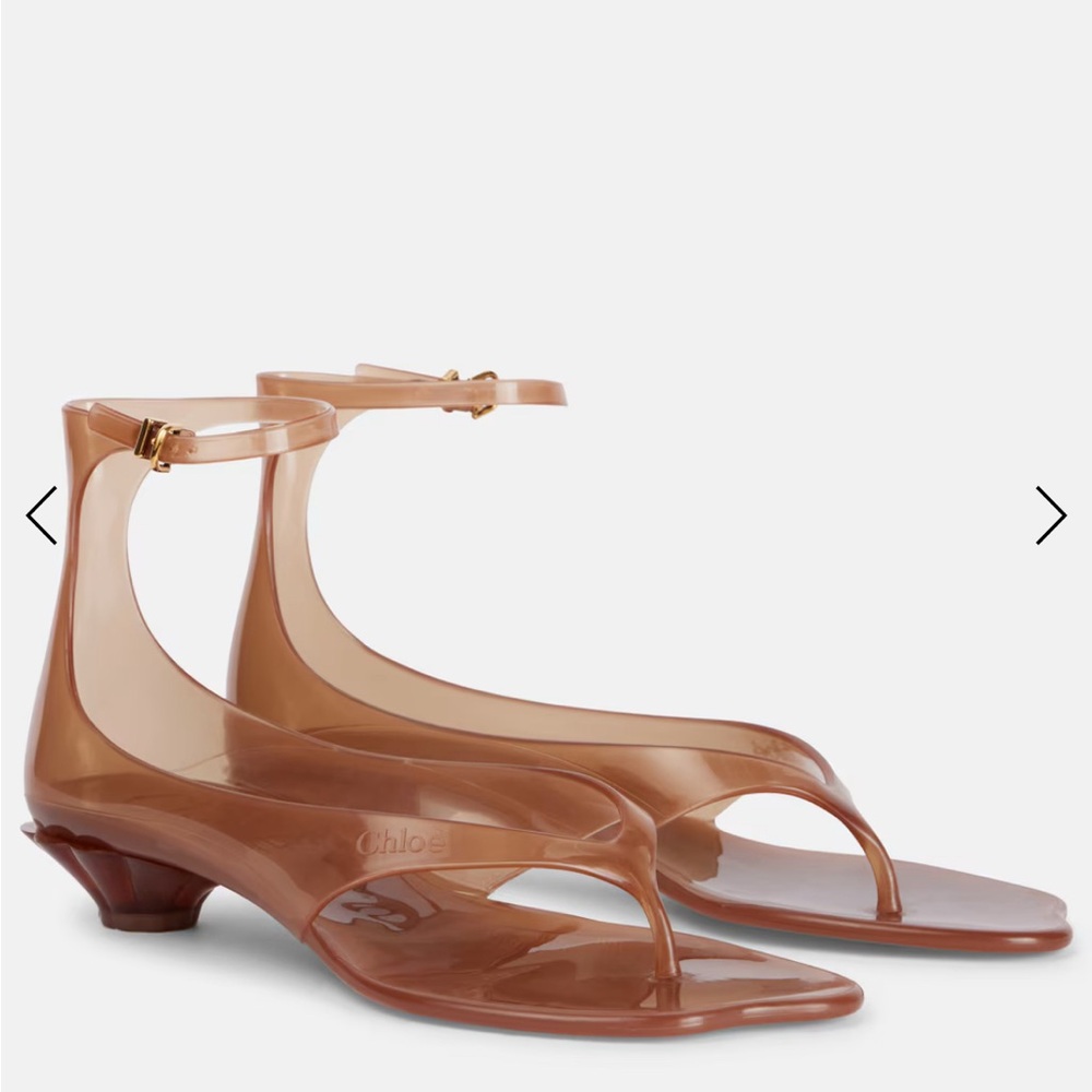 Chloé Jelly thong sandals in brown/tan